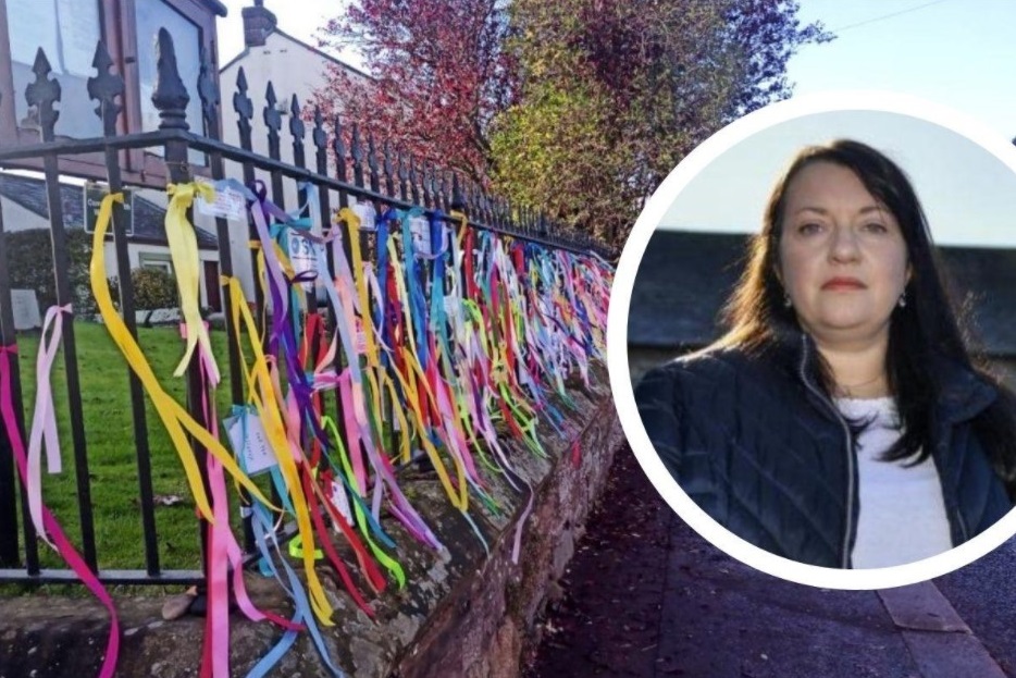 Antonia Sobocki, inset, and the loudfence campaign.