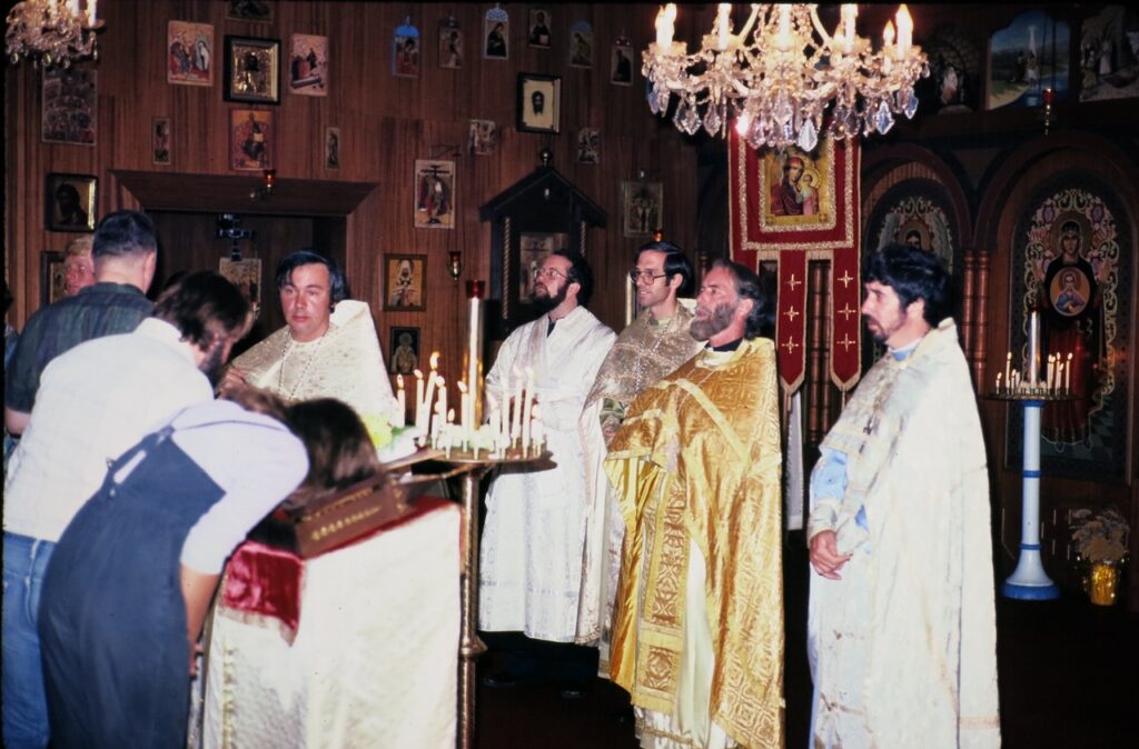 Fr. Jim Chevedden at St. Andrew Russian Greek Catholic Church, El Segundo, California in about 1980.