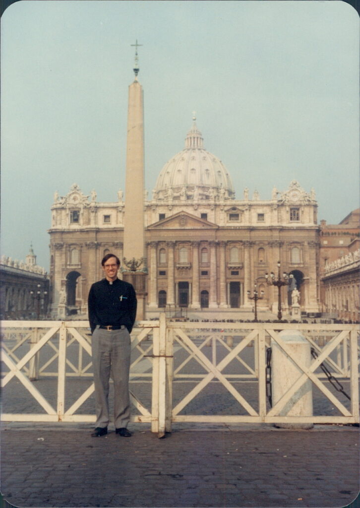 Fr. Jim Chevedden in Rome in about 1982.