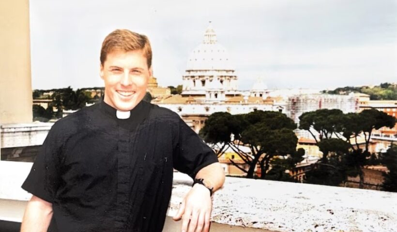 William Hambleton on the roof at the Pontifical North American College in Rome with St. Peter's Basilica in the background, circa 1997. He remains disappointed in the diocese's findings. (William Hambleton)